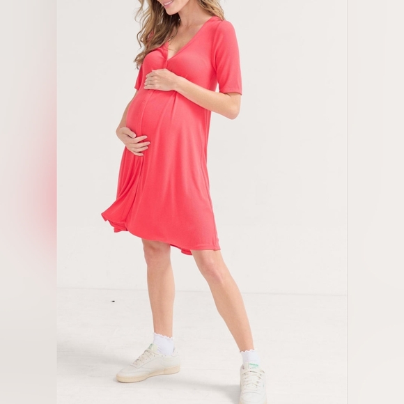 Hatch | Dresses | The Softest Rib Knit Mini Nursing Dress Small | Poshmark